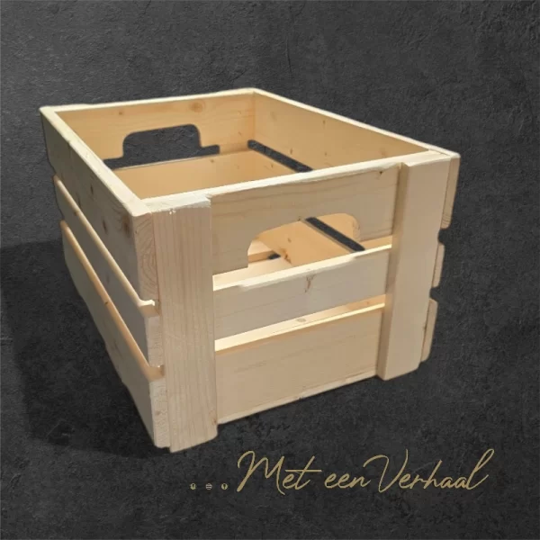 Houten fruitkrat, fietskrat - Afbeelding 3
