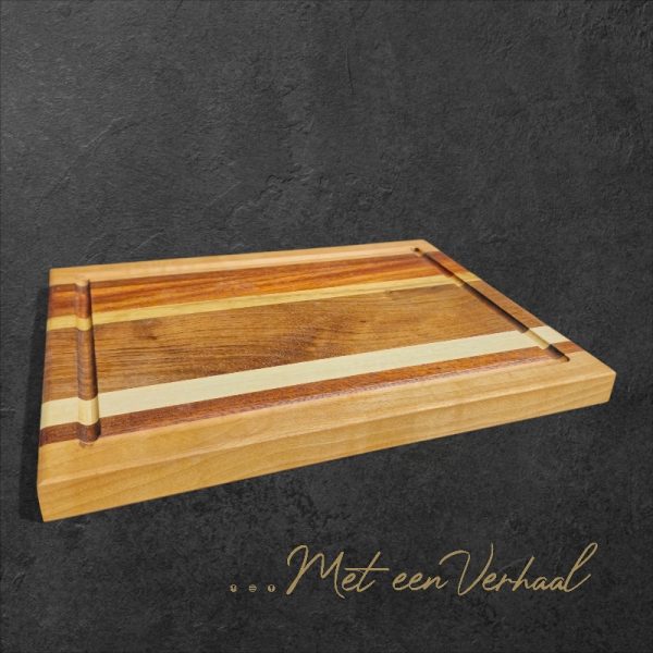 Luxe Handgemaakte Snijplank / Serveerplank - rechte mix - Afbeelding 3