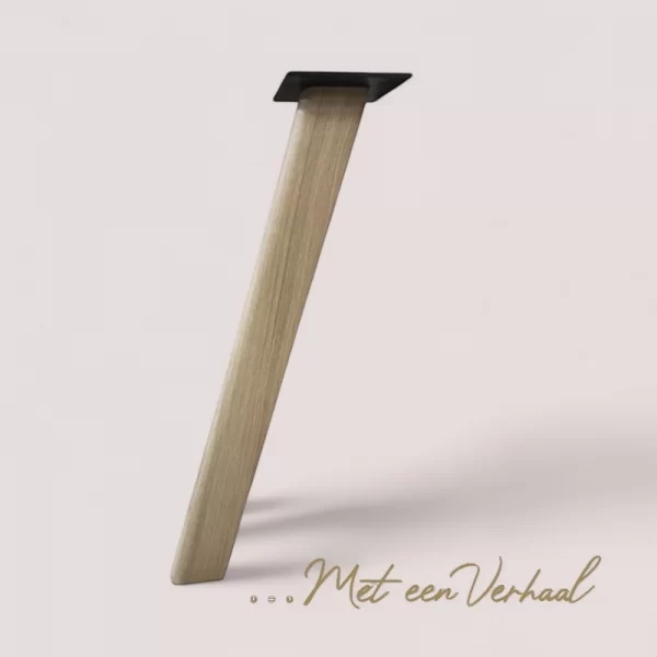 Eiken tafelpoten set van 4 stuks (schuin model)
