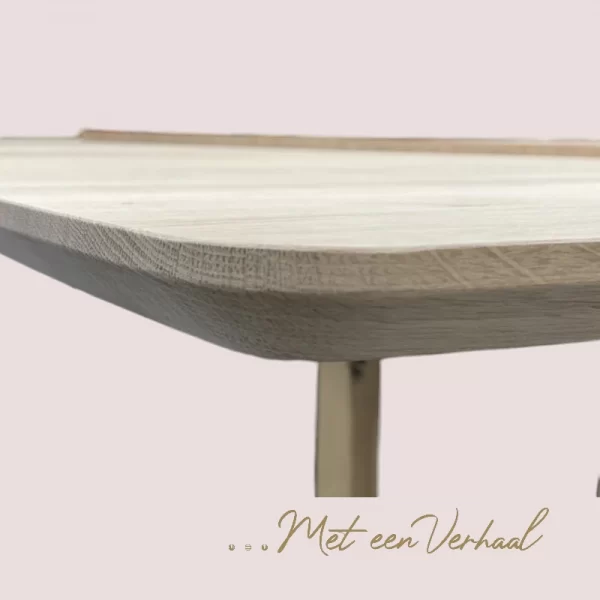 Eiken Tafelblad Rond met verjongde rand 30 mm - Afbeelding 2