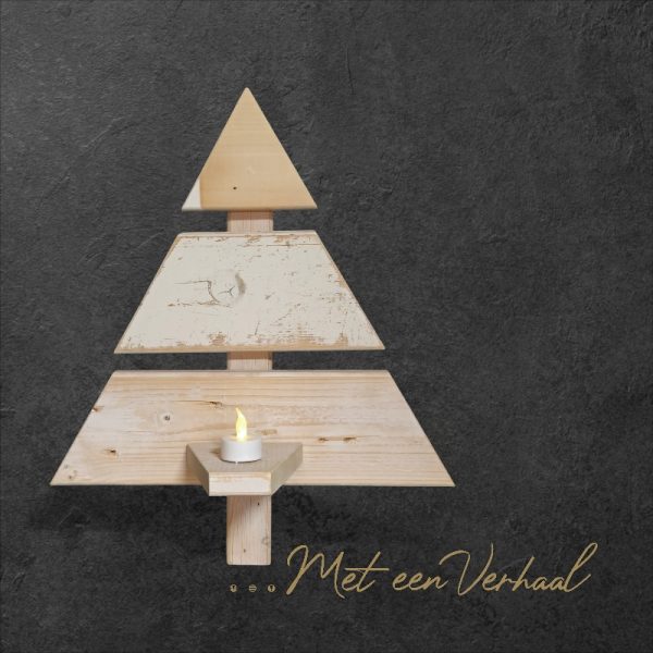 Kerstboom van reclaimed wood