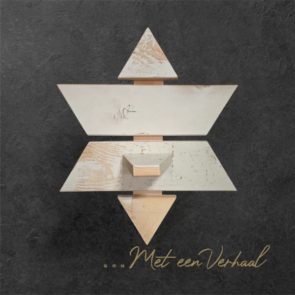 Kerst Ster van reclaimed wood
