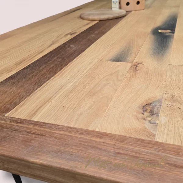 Eettafel Eikenhout met Mahonie - Afbeelding 4