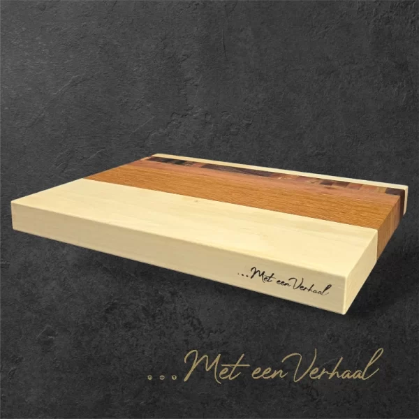Luxe Handgemaakte Snijplank / Serveerplank - rechte mix