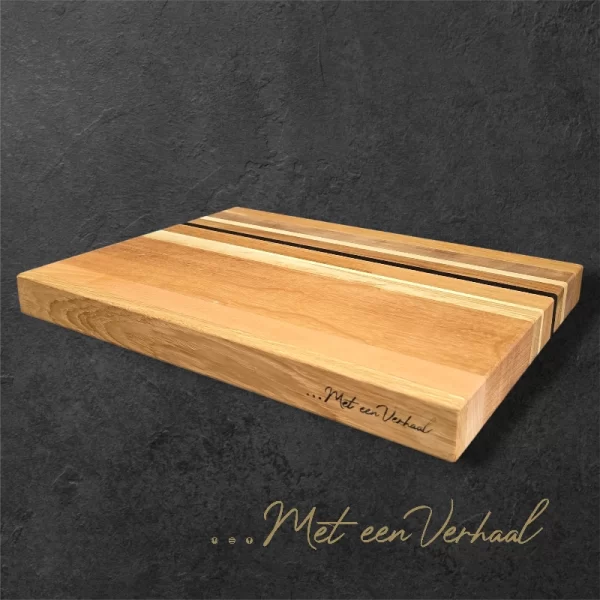 Luxe Handgemaakte Snijplank / Serveerplank - rechte mix - Afbeelding 2