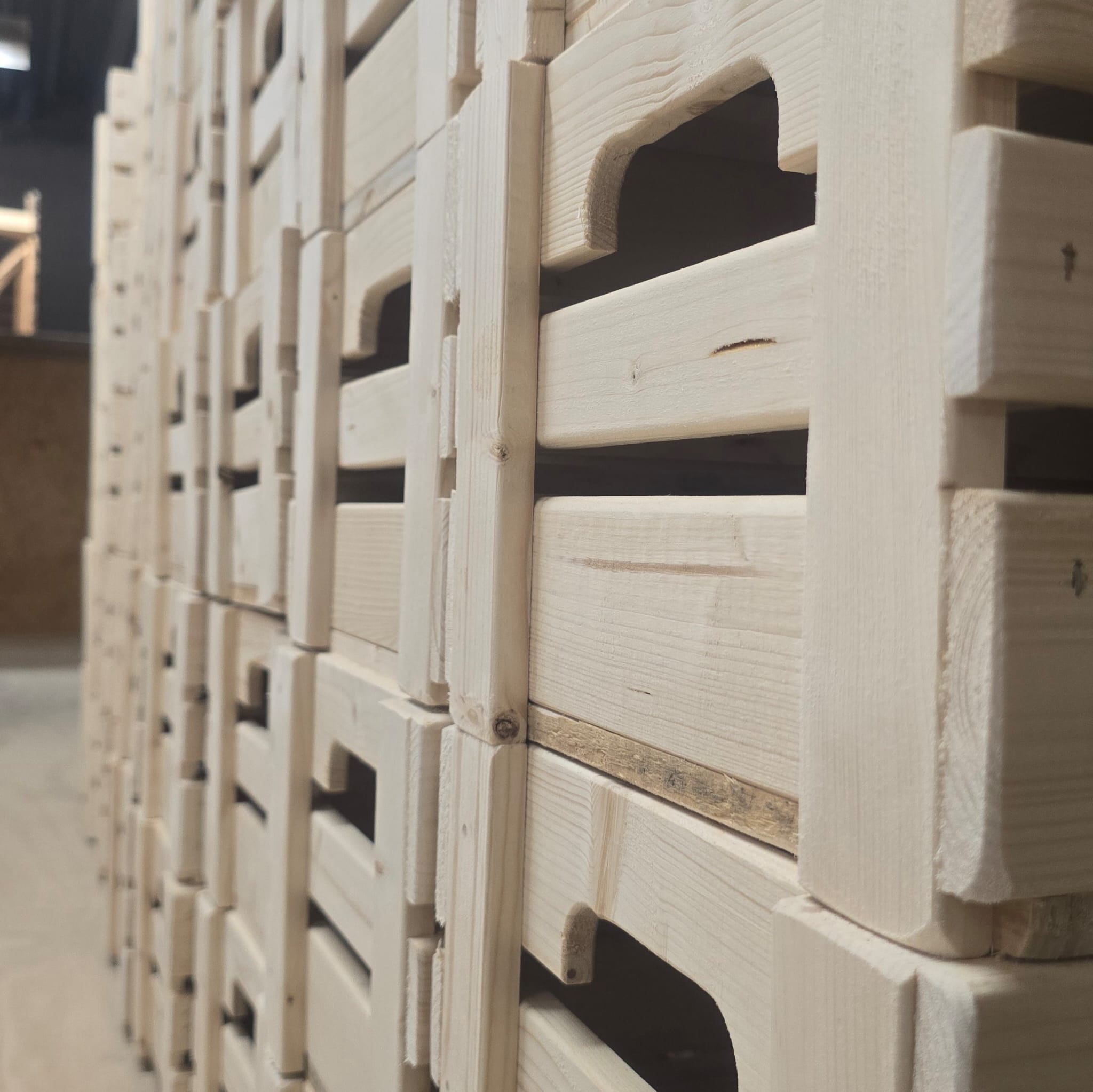 Seriewerk Houten fruitkratjes