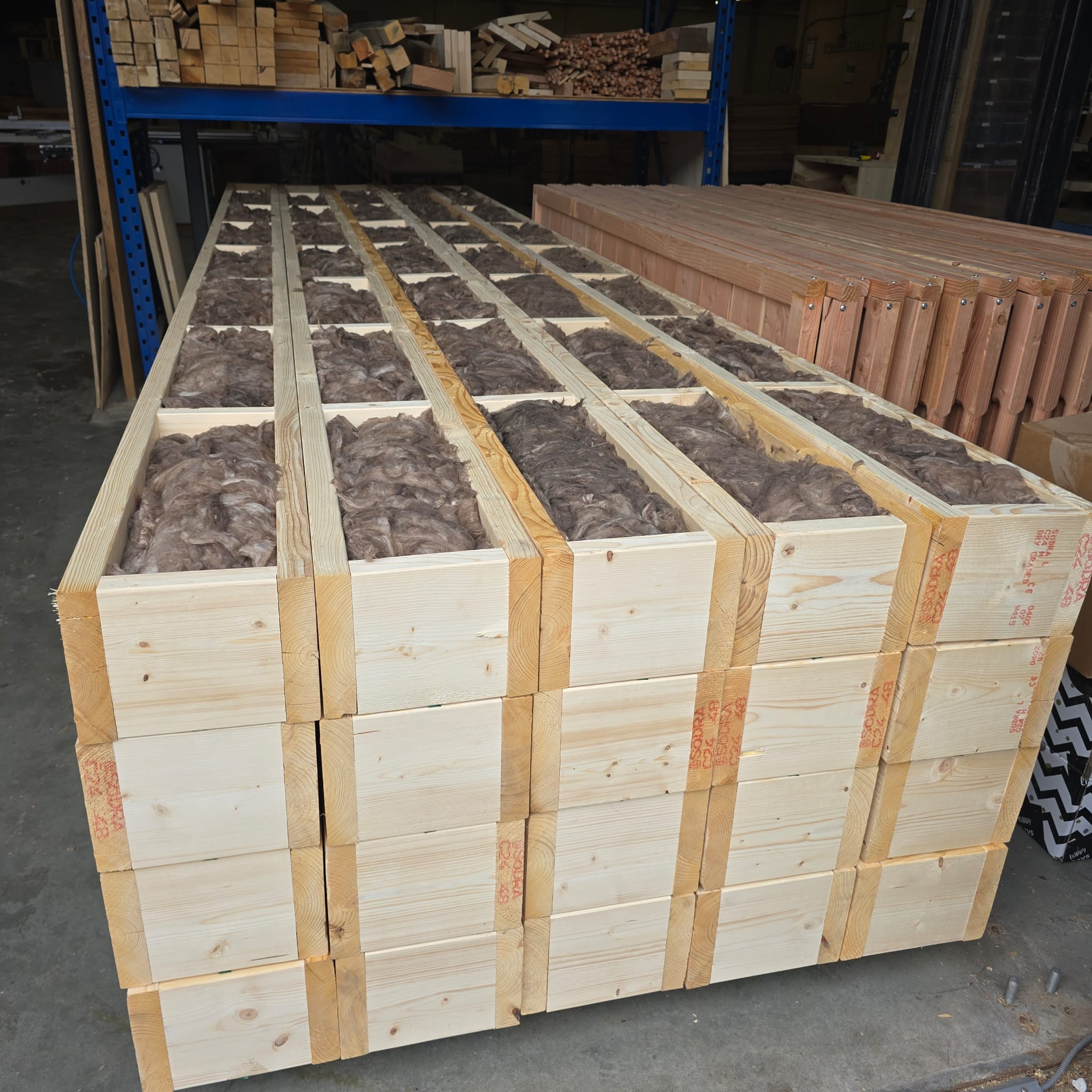 Prefab SLS rekken met isolatie